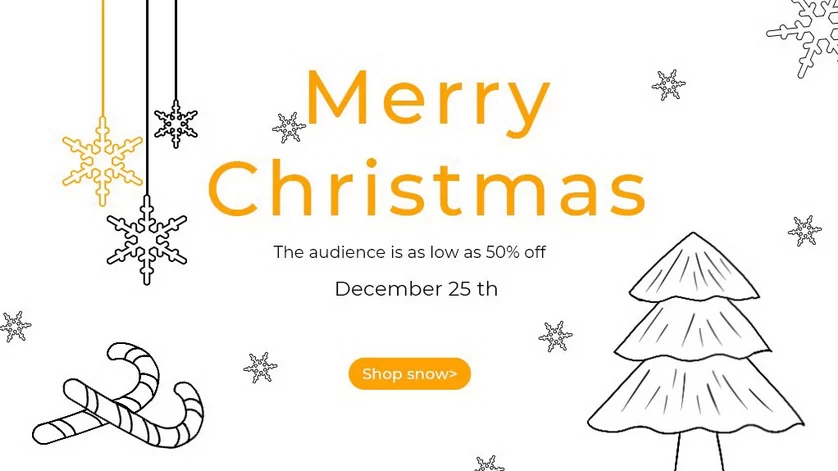 圣诞节圣诞树圣诞老人闪亮装饰电商促销折扣海报PSD模板AI素材【053】